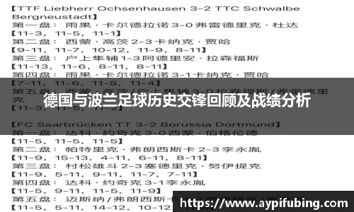 德国与波兰足球历史交锋回顾及战绩分析